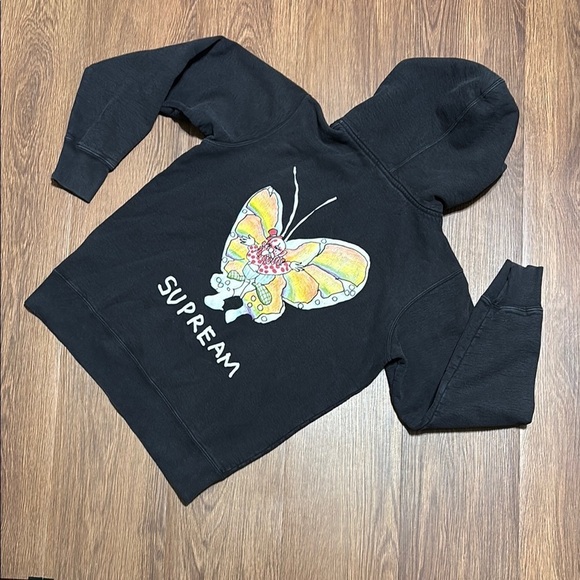 Supreme Other - Supreme Butterfly Graphic Full Zip Hoodie Black Size Medium Made in Canada
